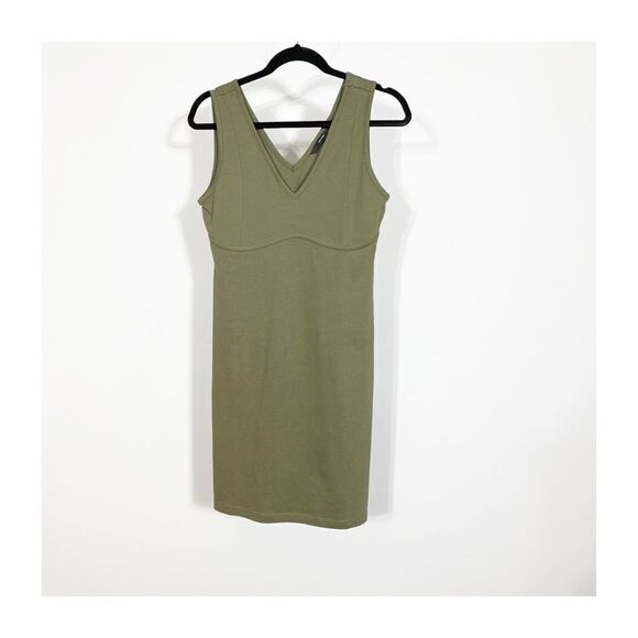Vero Moda V-Neck Sleeveless Slim Short Mini Dress In Ivy Green Size M - Picture 1 of 10